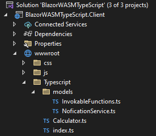 TypeScript folder structure in the project